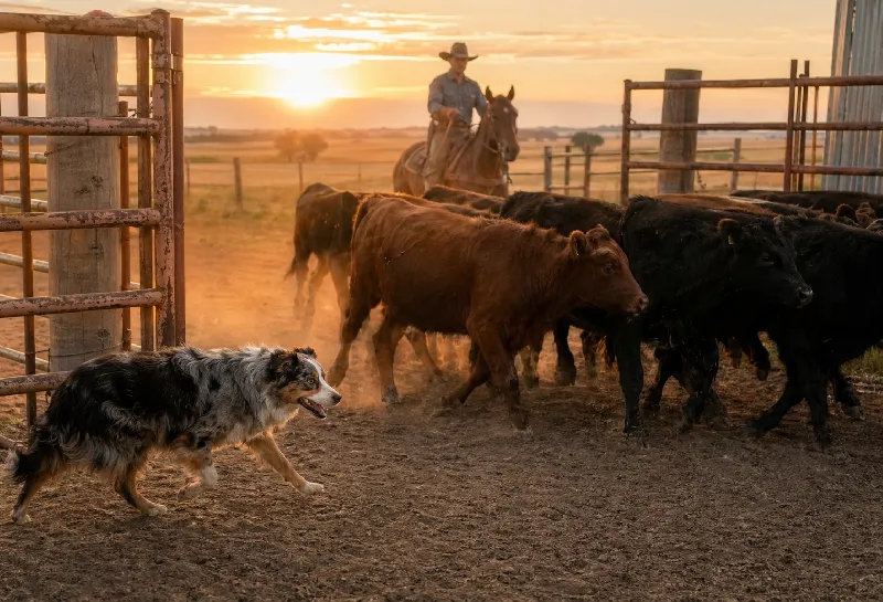 Australian Shepherds and Ranch Work