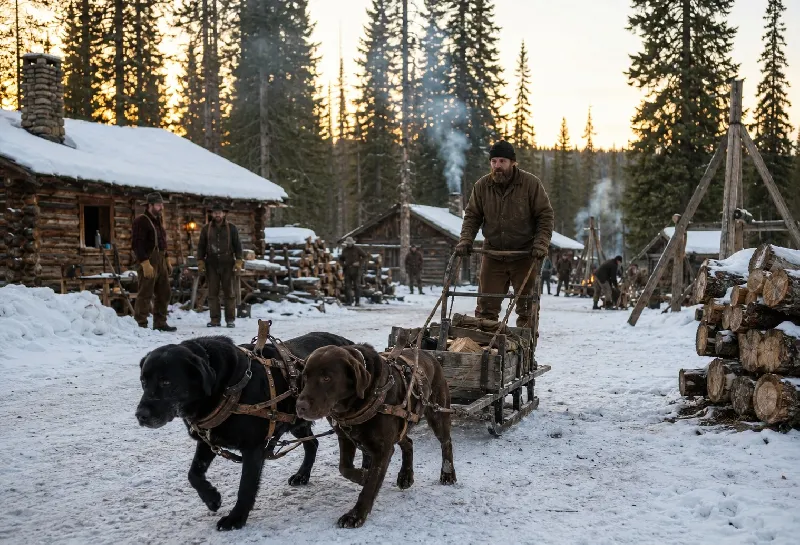 Draft Dogs in Logging Camps